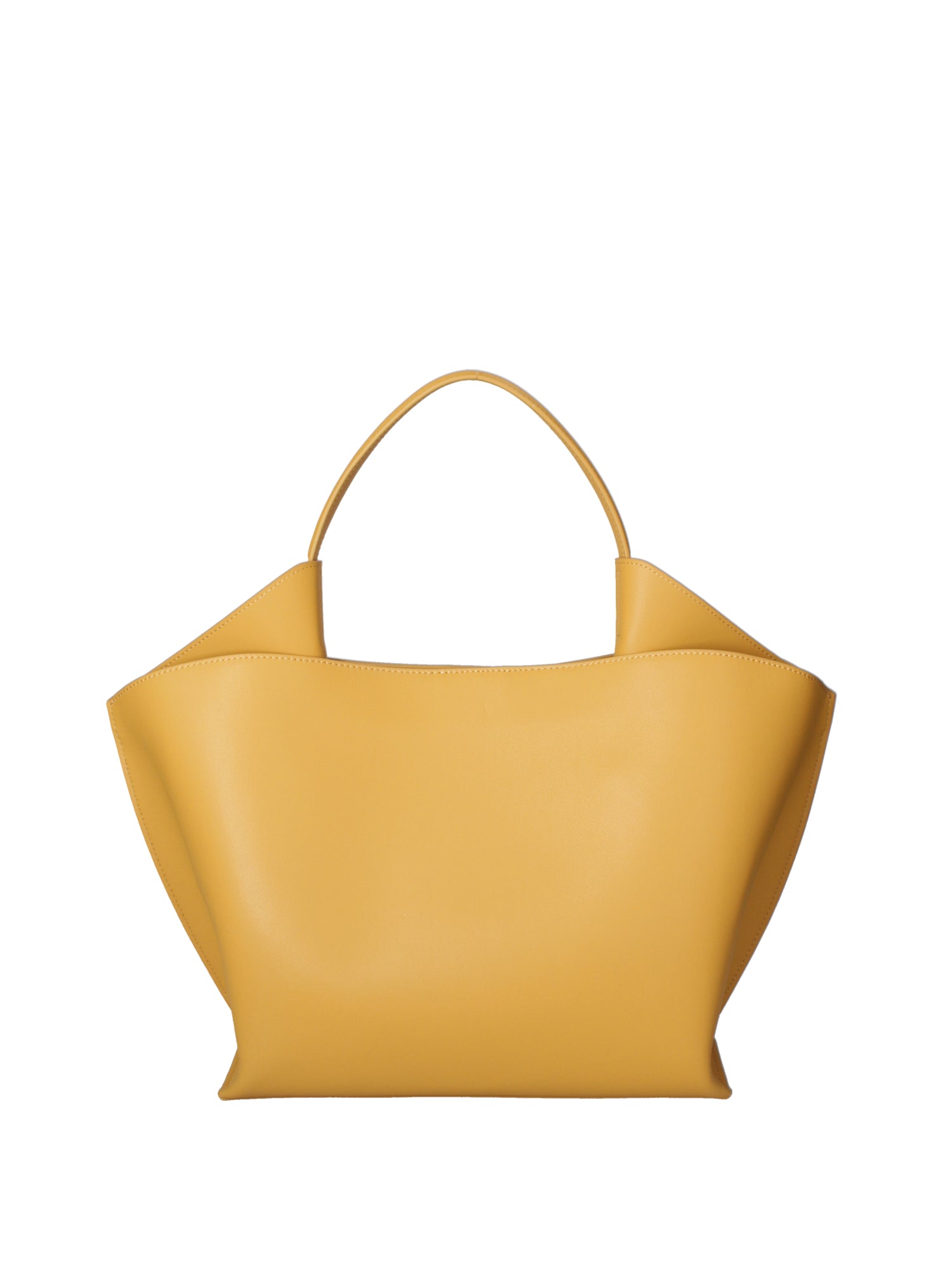 Borsa a mano da donna 100% pelle riciclata 07226-Light yellow Viola Castellani