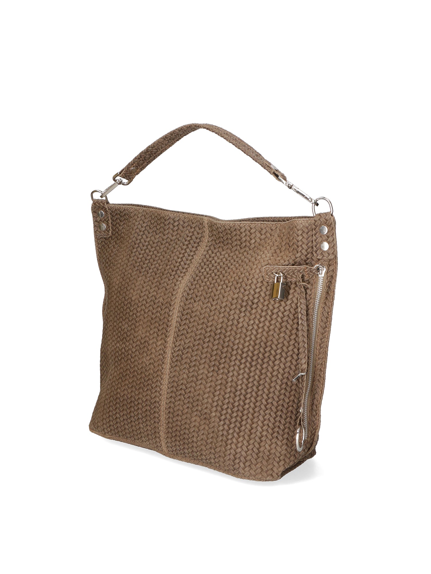 Elga Borsa a spalla da donna Vera pelle 80051-TAUPE Gave Lux