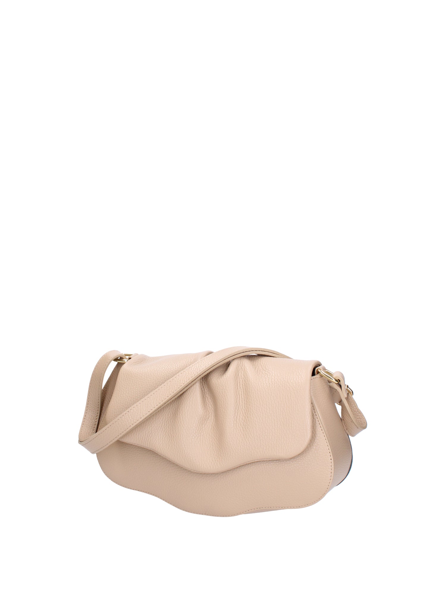 Borsa a spalla da donna Vera pelle 07152-D05 CAPPUCCINO Viola Castellani