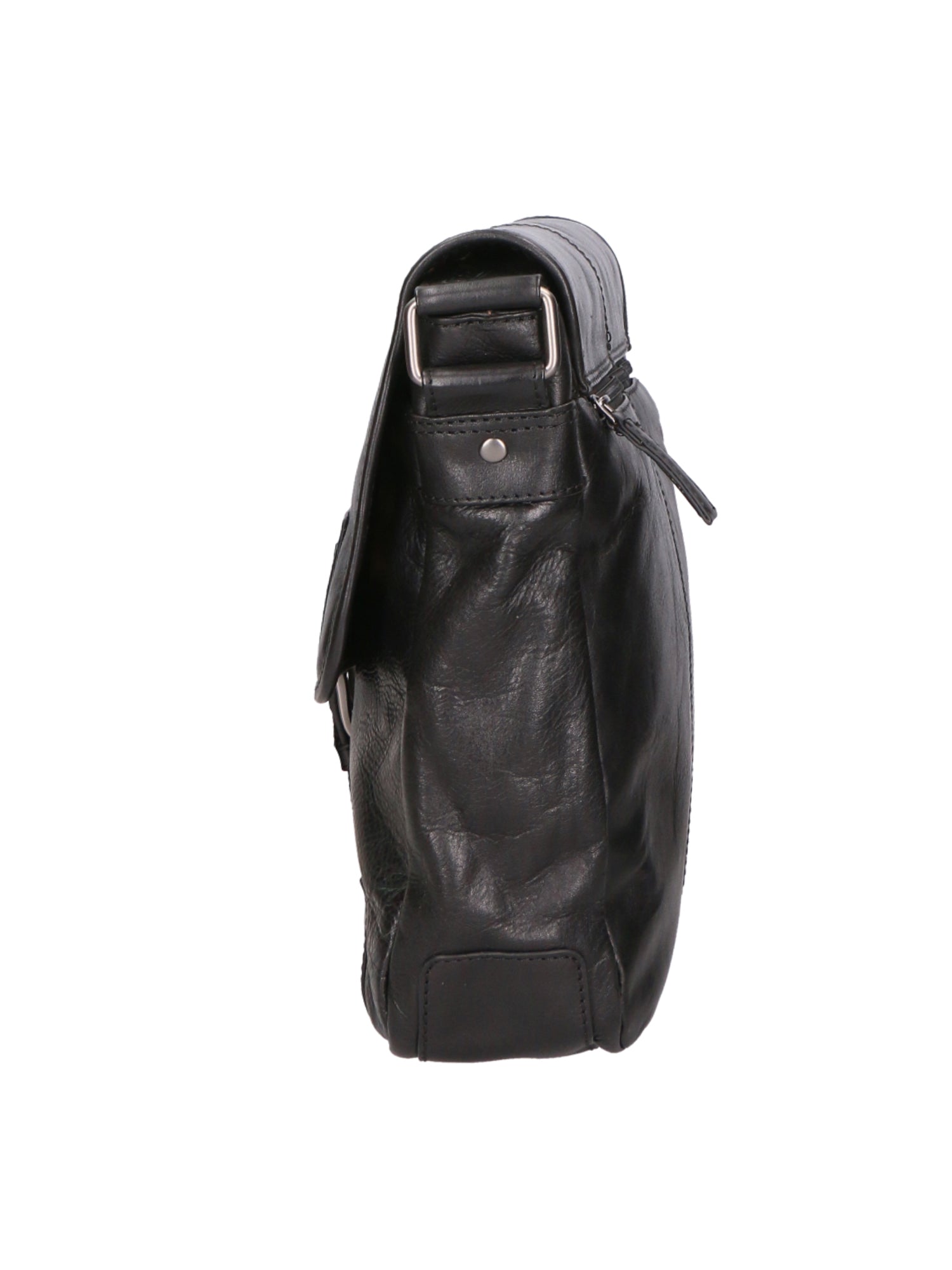 Borsa a tracolla unisex vera pelle 100% pelle SN5861547-BLACK Santini Firenze