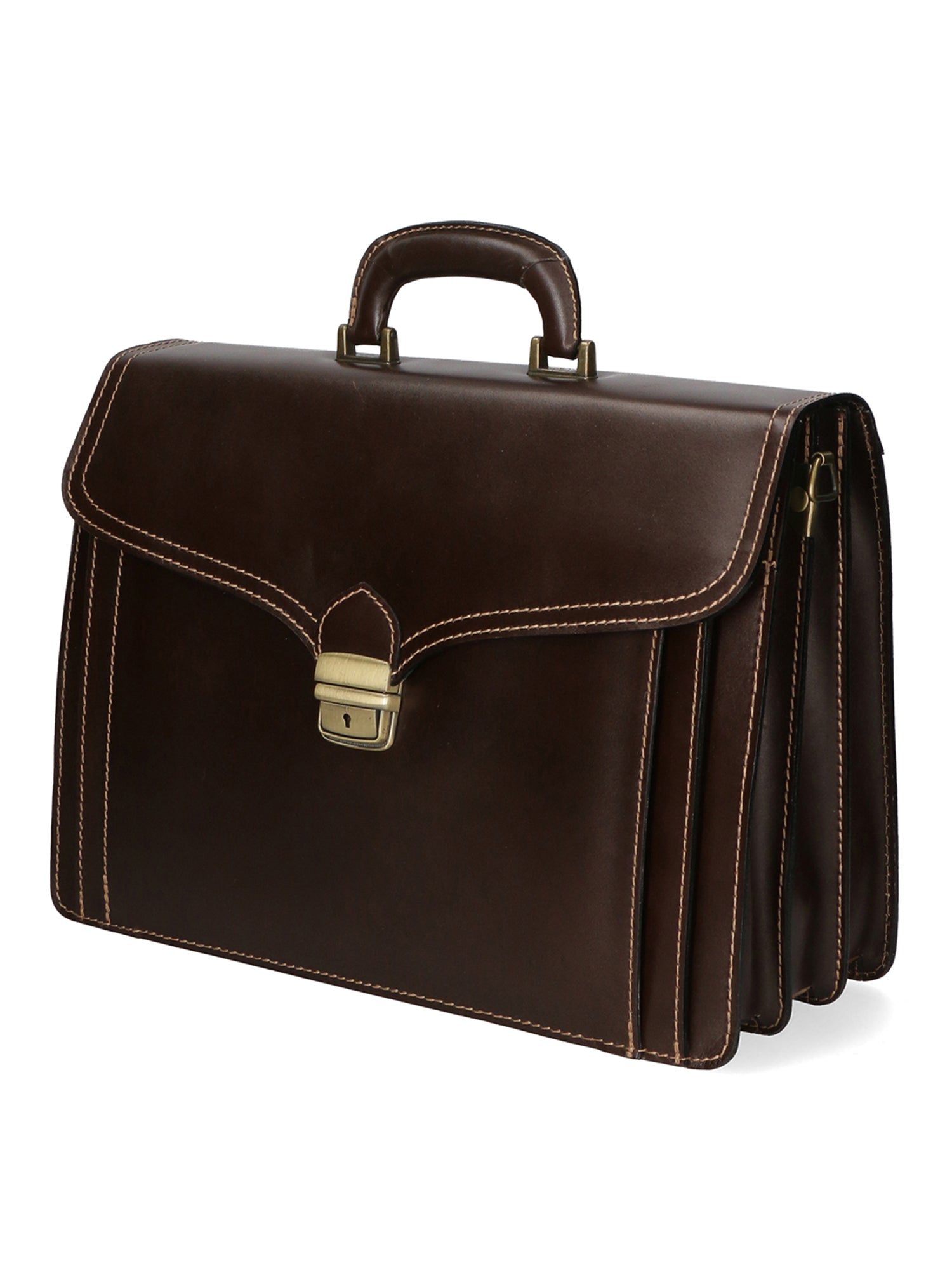 Nevio 7010-TMORO DARK BROWN Borsa da lavoro uomo in pelle Gave Lux