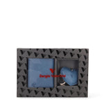 Vera pelle VS-1022-Jeans Set portafoglio e portachiavi uomo Sergio Valentini