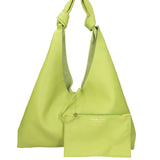 Borsa a spalla da donna 100% vera pelle 07156-D12 VERDE Viola Castellani