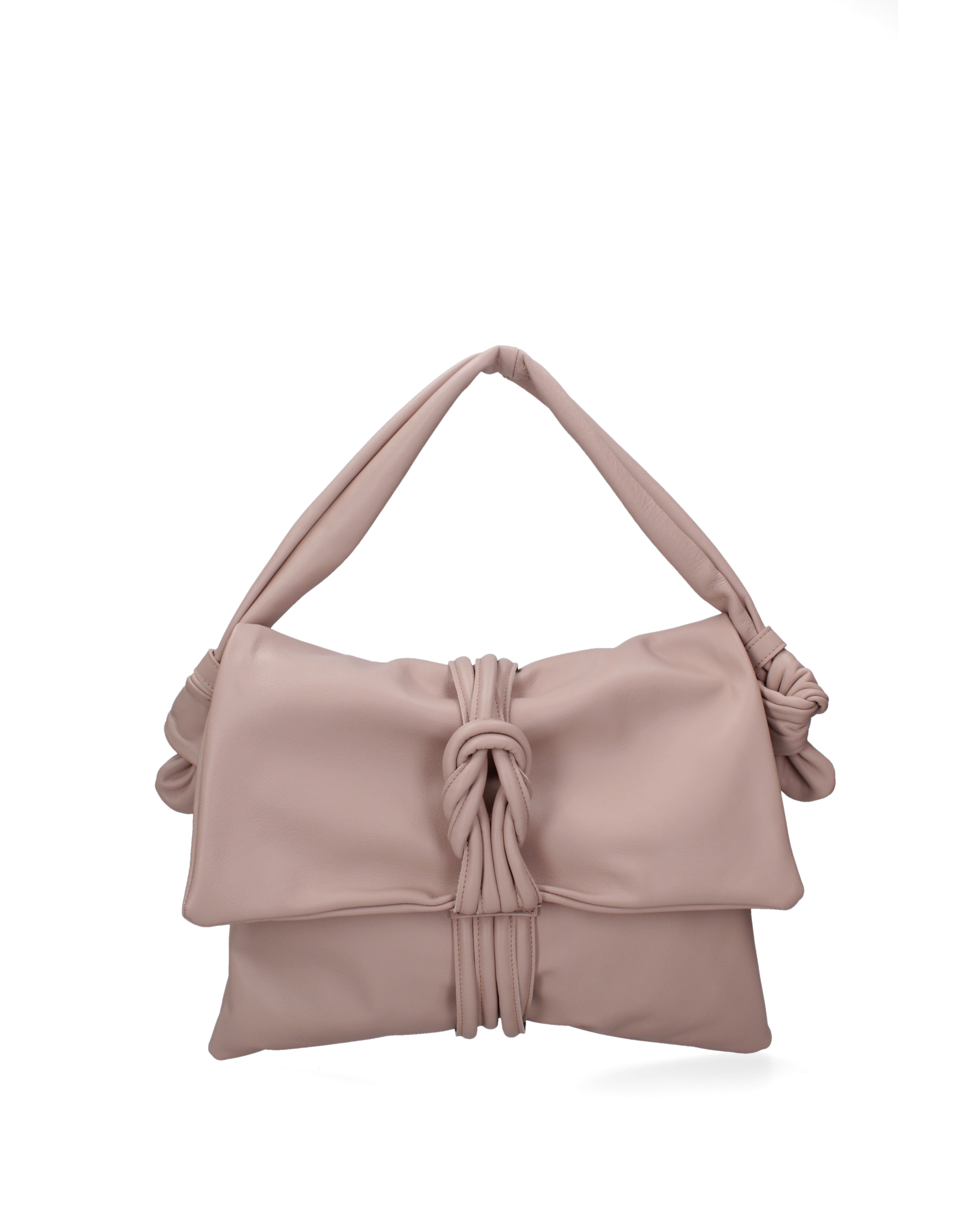 Borsa a spalla da donna Vera pelle 07172-S68 NUDO Viola Castellani