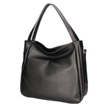 Borsa a spalla da donna Misto pelle e tessuto 07155-D28 NERO Roberta Rossi