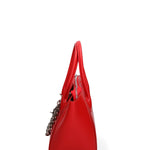 Borsa a mano da donna Vera pelle JR-W-1102BX-CORAL RED-SILVER John Richmond