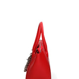 Borsa a mano da donna Vera pelle JR-W-1102BX-CORAL RED-SILVER John Richmond