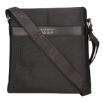 Borsa a tracolla uomo Pelle vegana + Tessuto PCL3068-BLACK Northampton Polo Club
