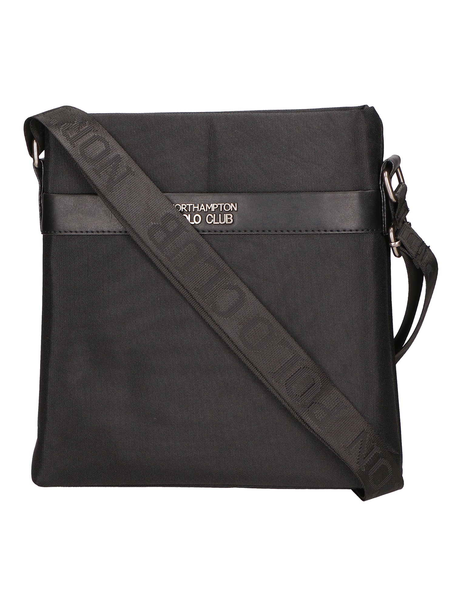 Borsa a tracolla uomo Pelle vegana + Tessuto PCL3068-BLACK Northampton Polo Club