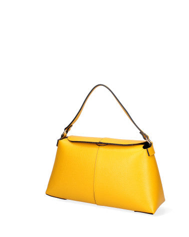 Borsa a spalla da donna Vera pelle 07154-D04 GIALLO Roberta Rossi