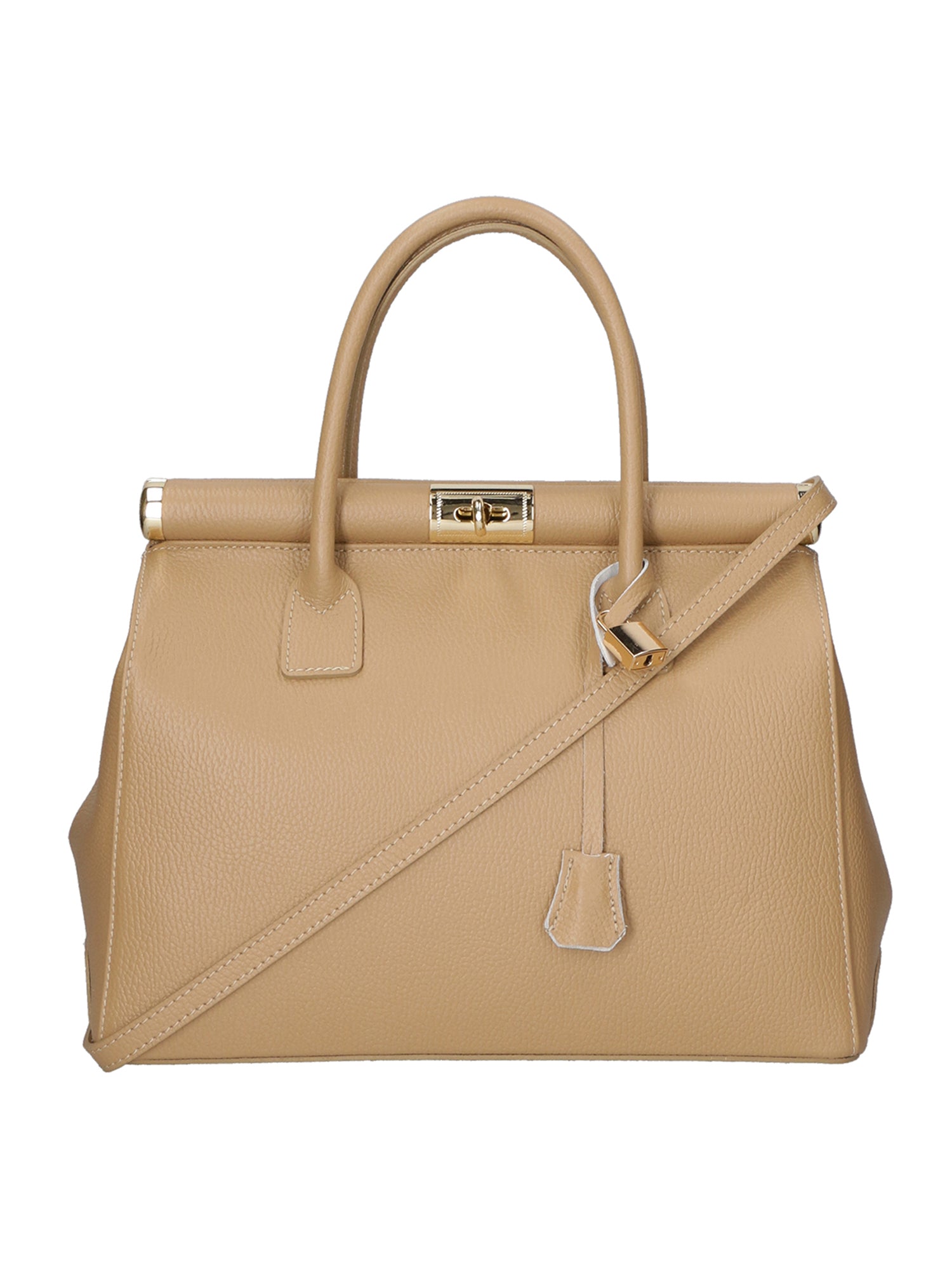Aleria Borsa a mano da donna Vera pelle 8005-D81 SABBIA Gave Lux