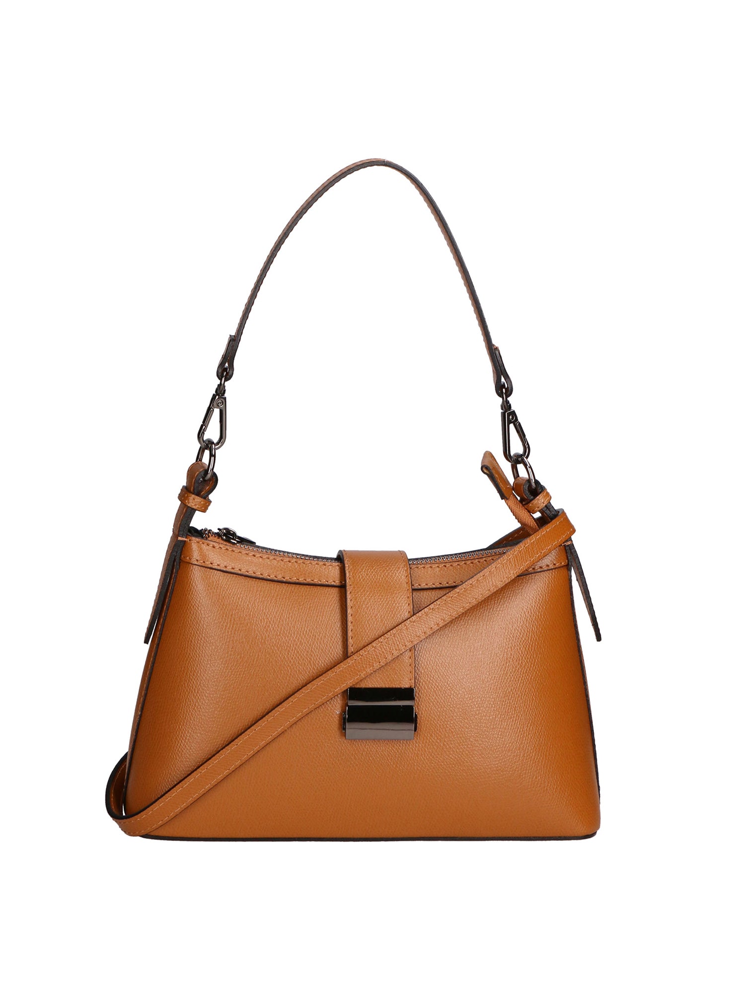 Aurelia Borsa a spalla da donna Vera pelle 05694-PL17 CUOIO SCURO Gave Lux