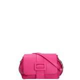 Borsa a tracolla da donna Vera pelle 07143-D02 FUXIA Roberta Rossi