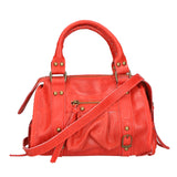 Erisia Borsa a spalla da donna Vera pelle 06091-ROSSO Gave Lux