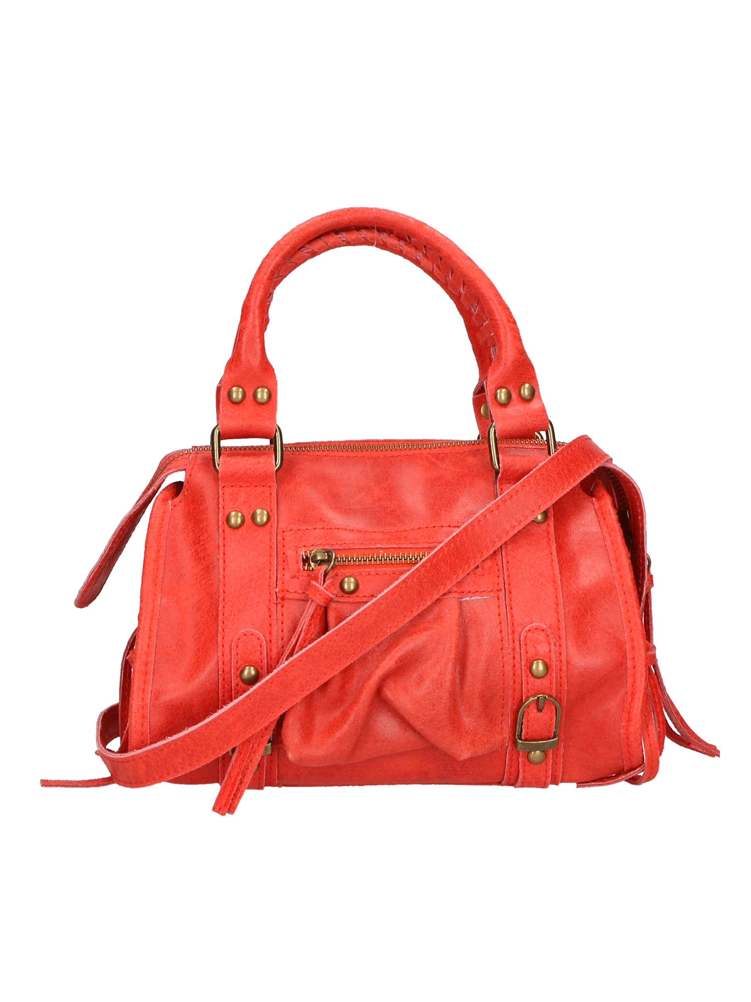 Erisia Borsa a spalla da donna Vera pelle 06091-ROSSO Gave Lux