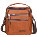 Borsa a tracolla uomo 100% pelle PU PCL3055-BROWN Northampton Polo Club