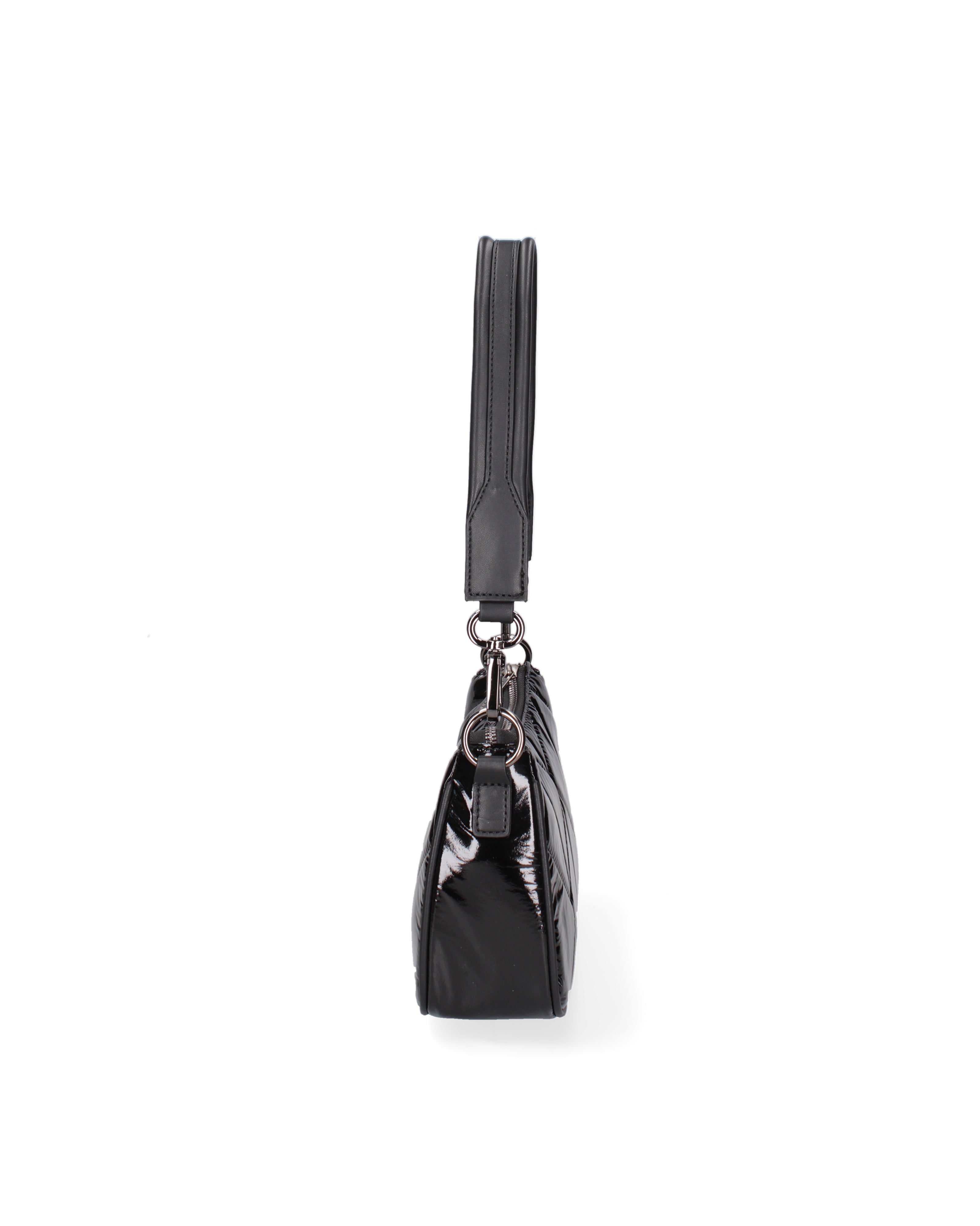 Borsa a spalla unisex Nylon e ecopelle F6716-2-BLACK David Jones