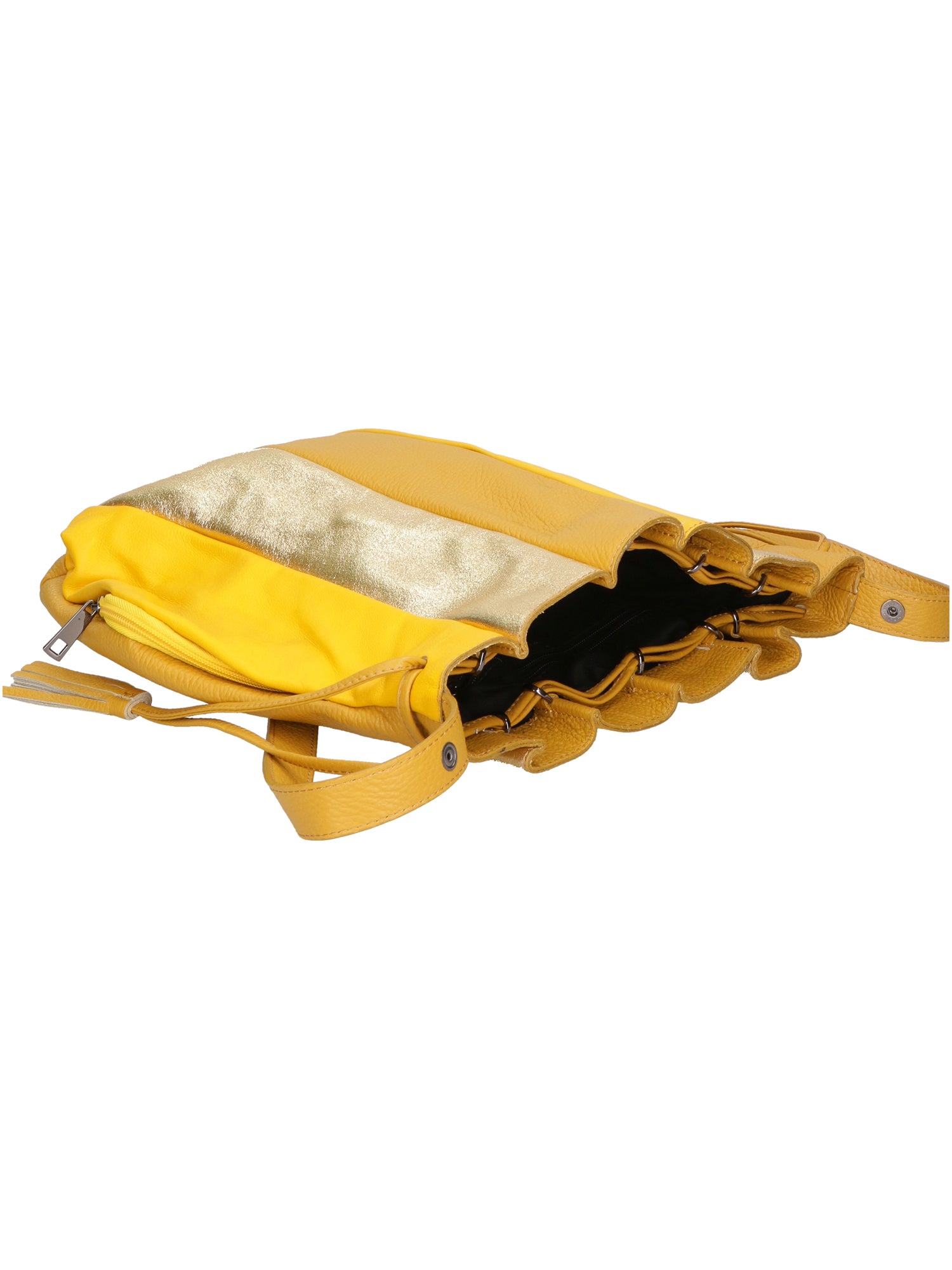 Nunzia Borsa a spalla da donna Vera pelle 576042-SENAPE Gave Lux