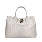 Ascoli Borsa a mano da donna Pelle stampata cocco 7718-GRIGIO Gave Lux