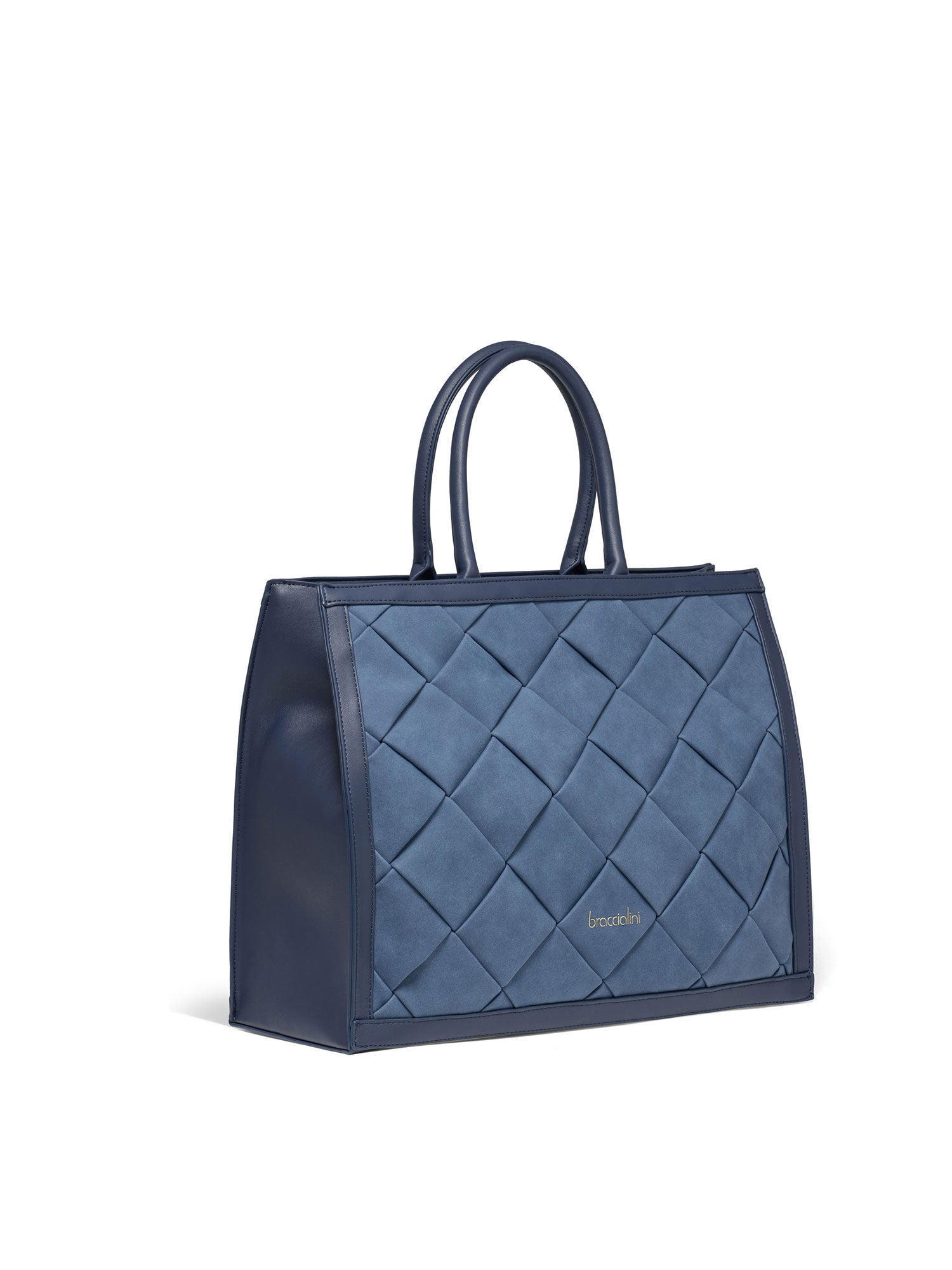 Lucerna Borsa a mano da donna 100% poliuretano B17075-BLU Braccialini