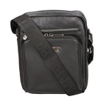 Borsa a tracolla uomo 100% pelle PU PCL3106-BLACK Northampton Polo Club