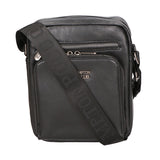 Borsa a tracolla uomo 100% pelle PU PCL3106-BLACK Northampton Polo Club
