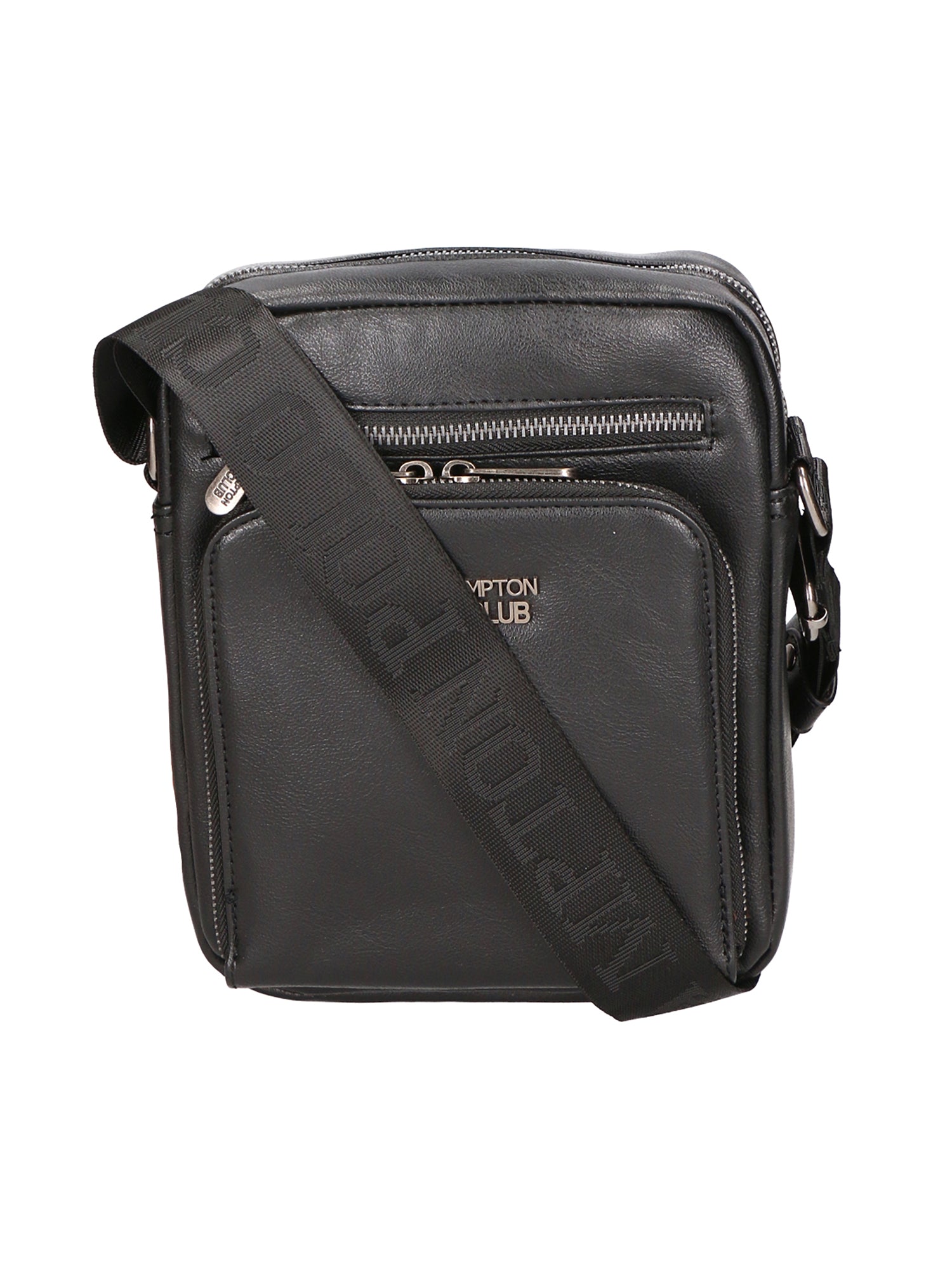Borsa a tracolla uomo 100% pelle PU PCL3106-BLACK Northampton Polo Club