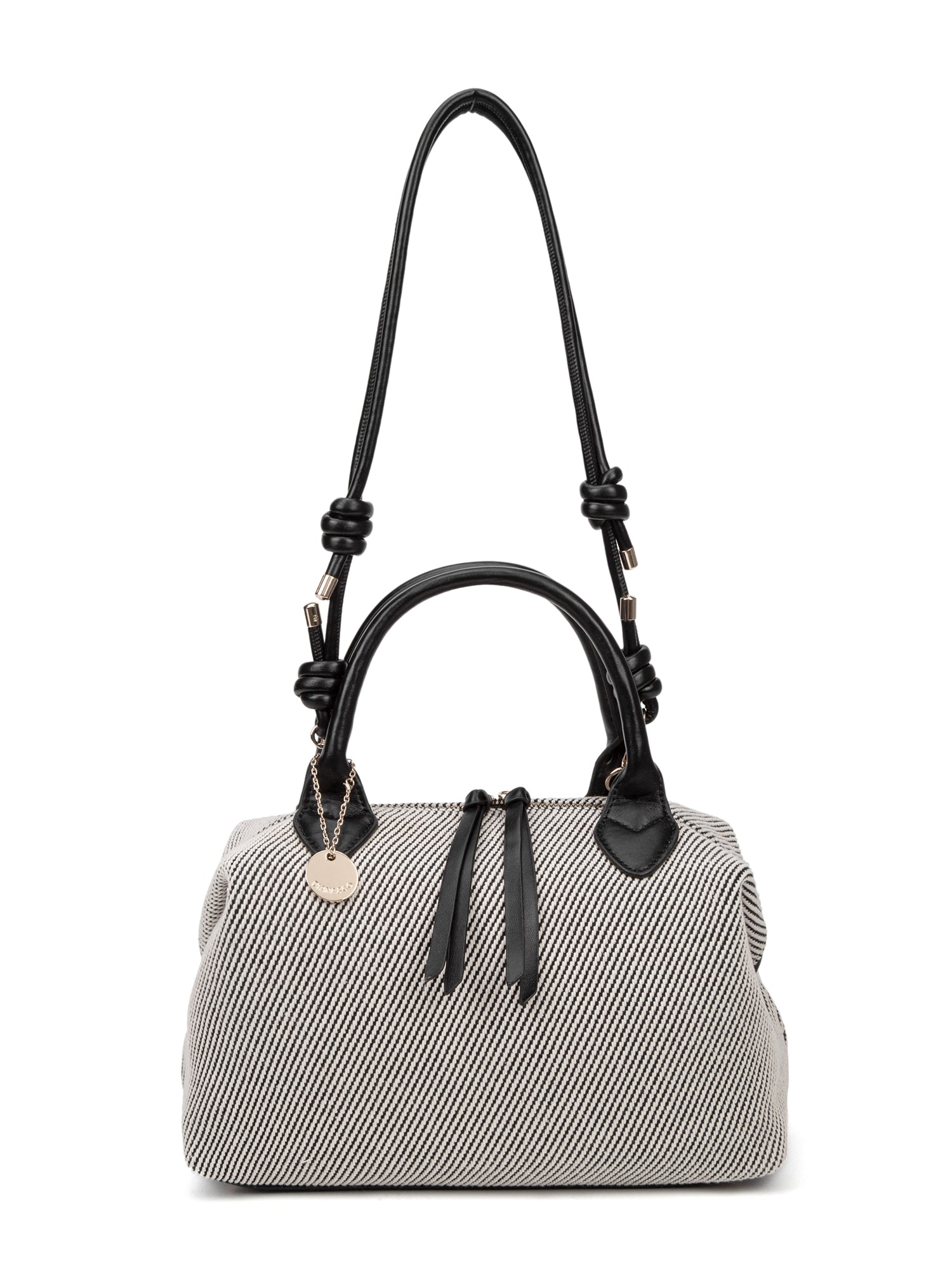 Borsa a mano da donna 100% pelle vegana PU 749-1PT-BLACK Diana&co