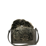 Silvana Pro Borsa a tracolla donna Vera pelle + Calfhair 6599-GRIGIO Gave Lux