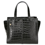 Ariana Borsa a mano da donna Vera pelle stampata cocco 05435-C28 NERO Gave Lux