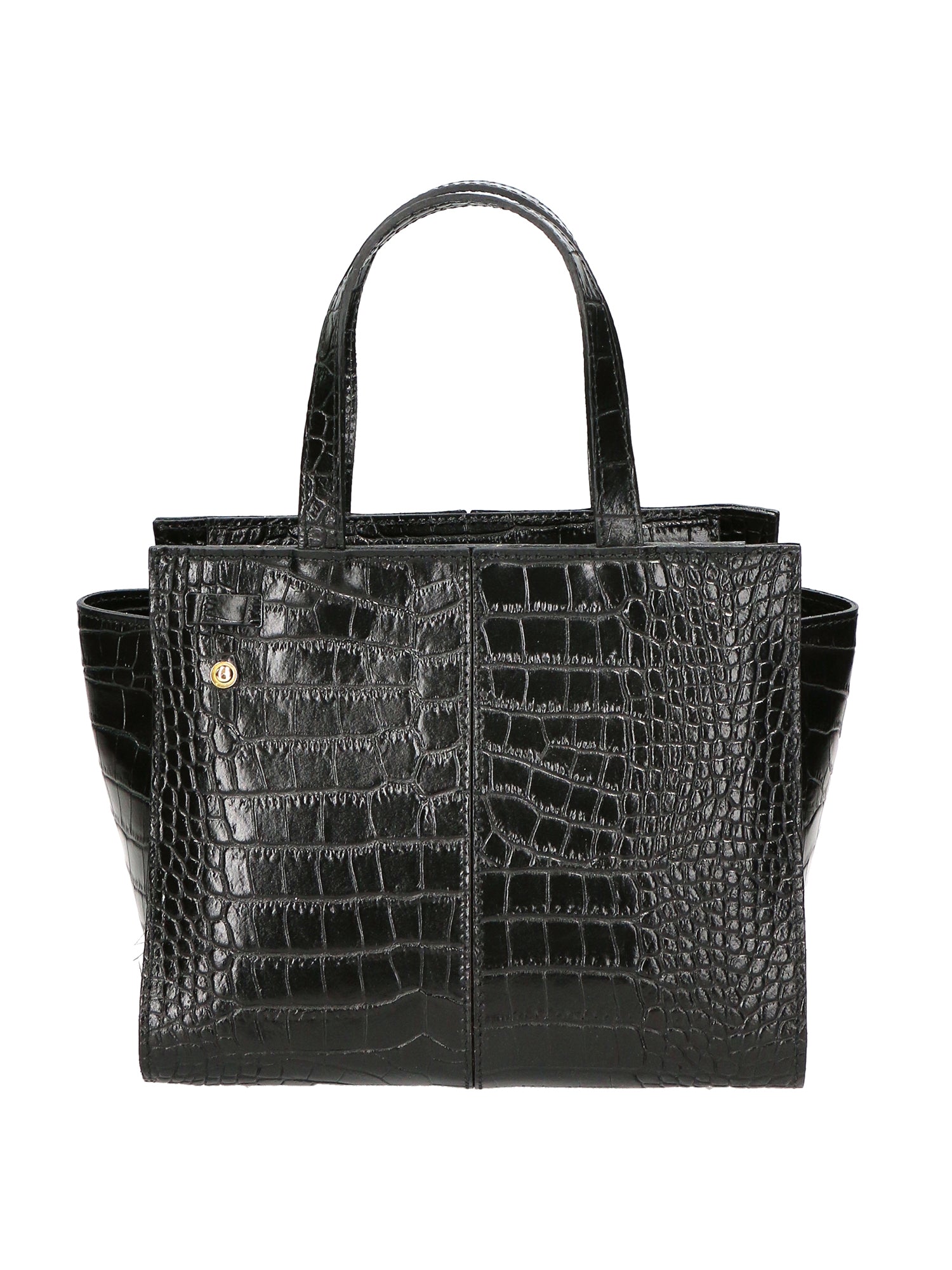 Ariana Borsa a mano da donna Vera pelle stampata cocco 05435-C28 NERO Gave Lux