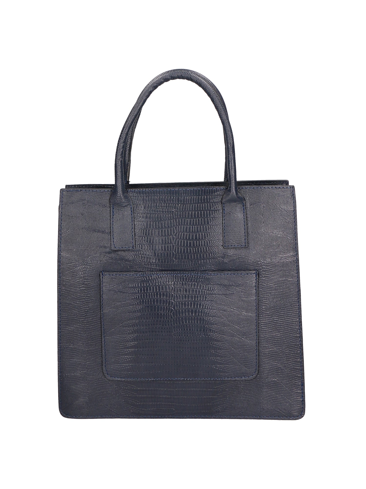 Giulia Borsa a mano da donna Vera pelle effetto cocco 468W-LU26 BLU SCURO Viola Castellani