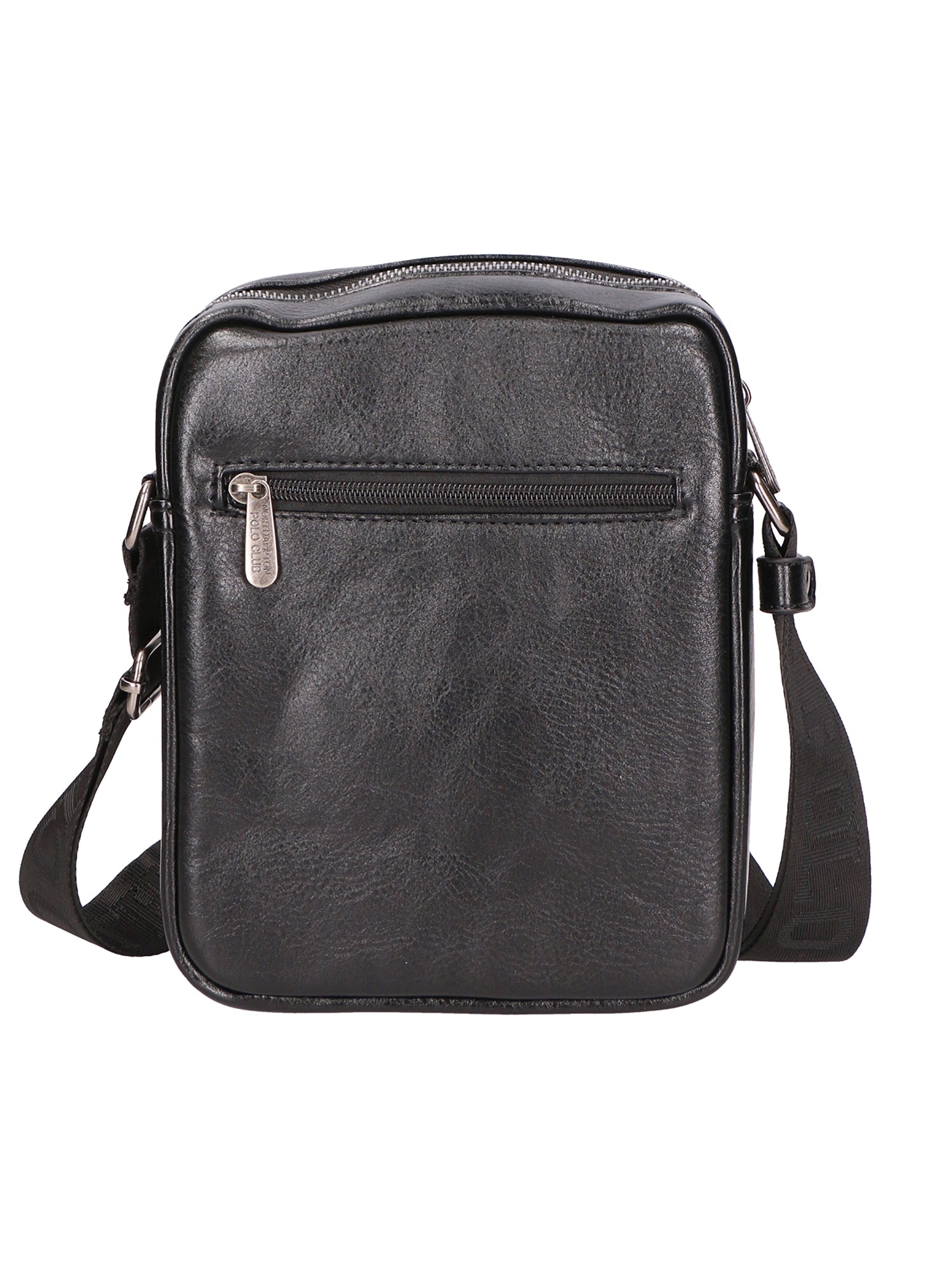 Borsa a tracolla uomo 100% pelle PU PCL3076-BLACK Northampton Polo Club