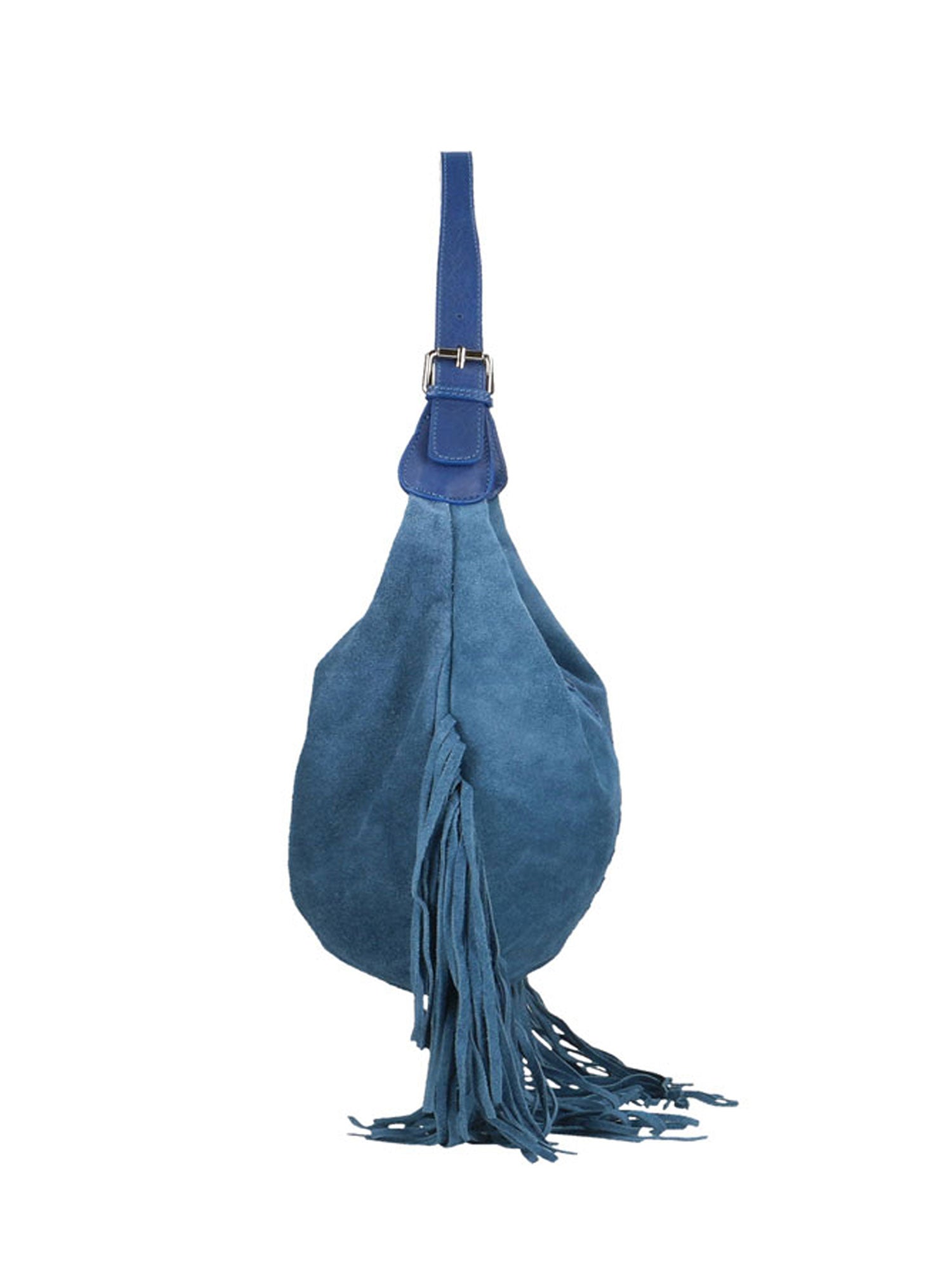 Zefira Borsa a spalla da donna Pelle Scamosciata 8630-BLU Gave Lux