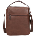 Borsa a tracolla uomo in pelle PU Casual PCL3004-BROWN Northampton Polo Club