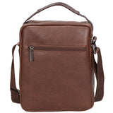 Borsa a tracolla uomo in pelle PU Casual PCL3004-BROWN Northampton Polo Club