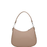 Borsa a spalla da donna 100% pelle ruga 07241-L110 TAUPE Roberta Rossi