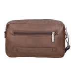 Borsa a tracolla da uomo 100% pelle PU PCL3049-BROWN Northampton Polo Club