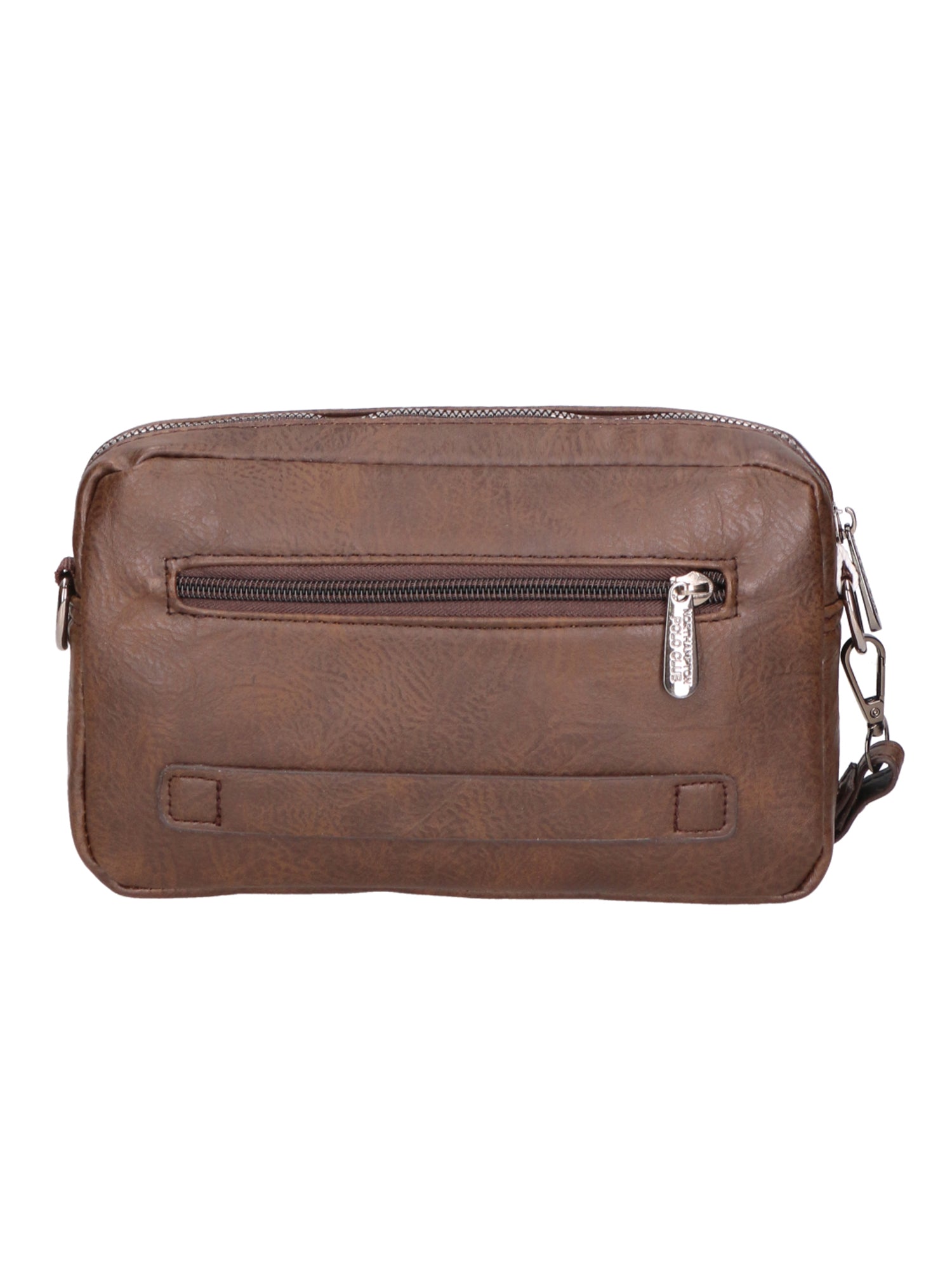 Borsa a tracolla da uomo 100% pelle PU PCL3049-BROWN Northampton Polo Club