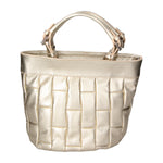 Olimpia Borsa a mano da donna 100% pelle SILVIA 34-PLATINO Gave Lux