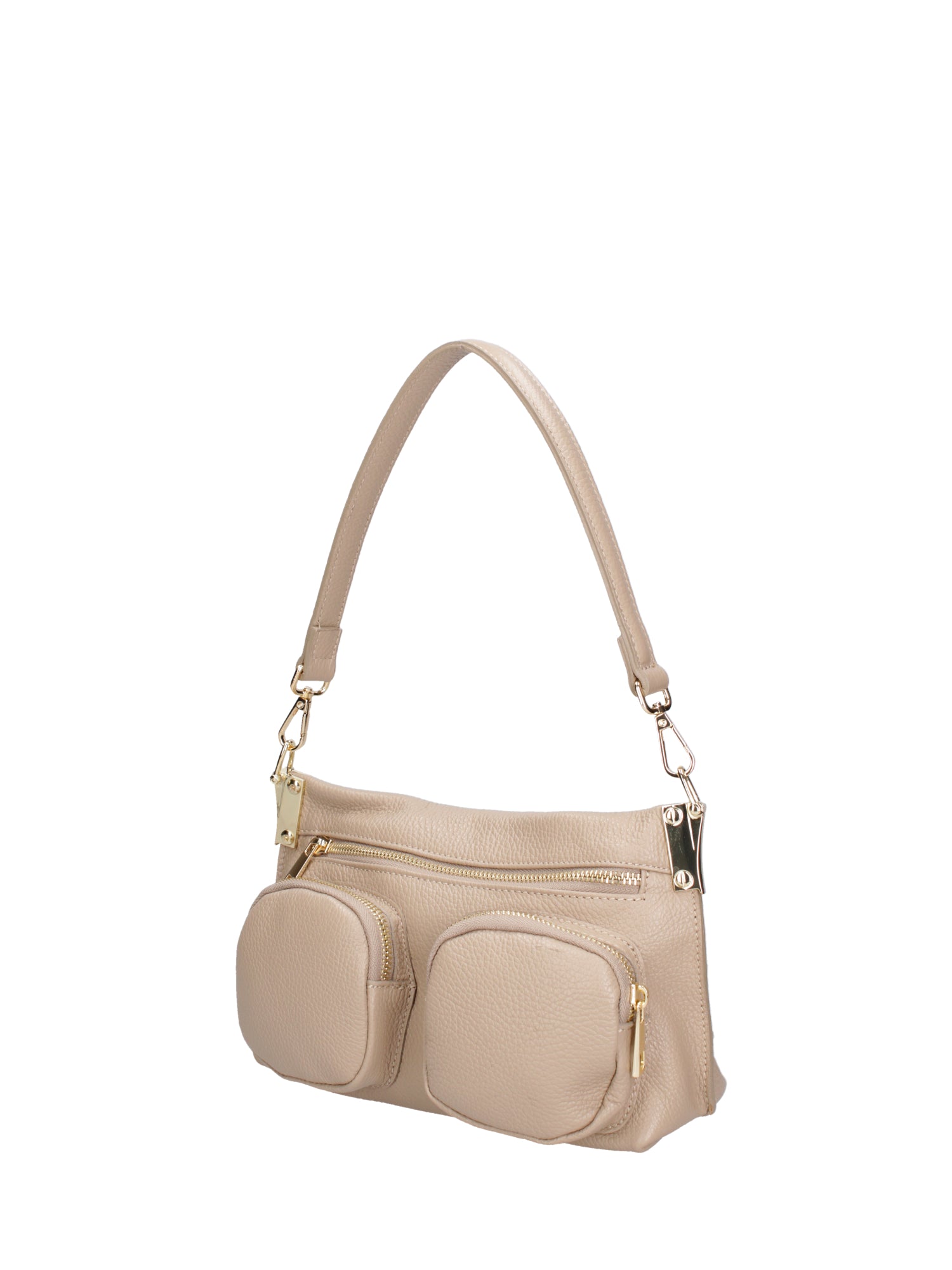 Borsa a spalla da donna Vera pelle 07147-D05 CAPPUCCINO Roberta Rossi