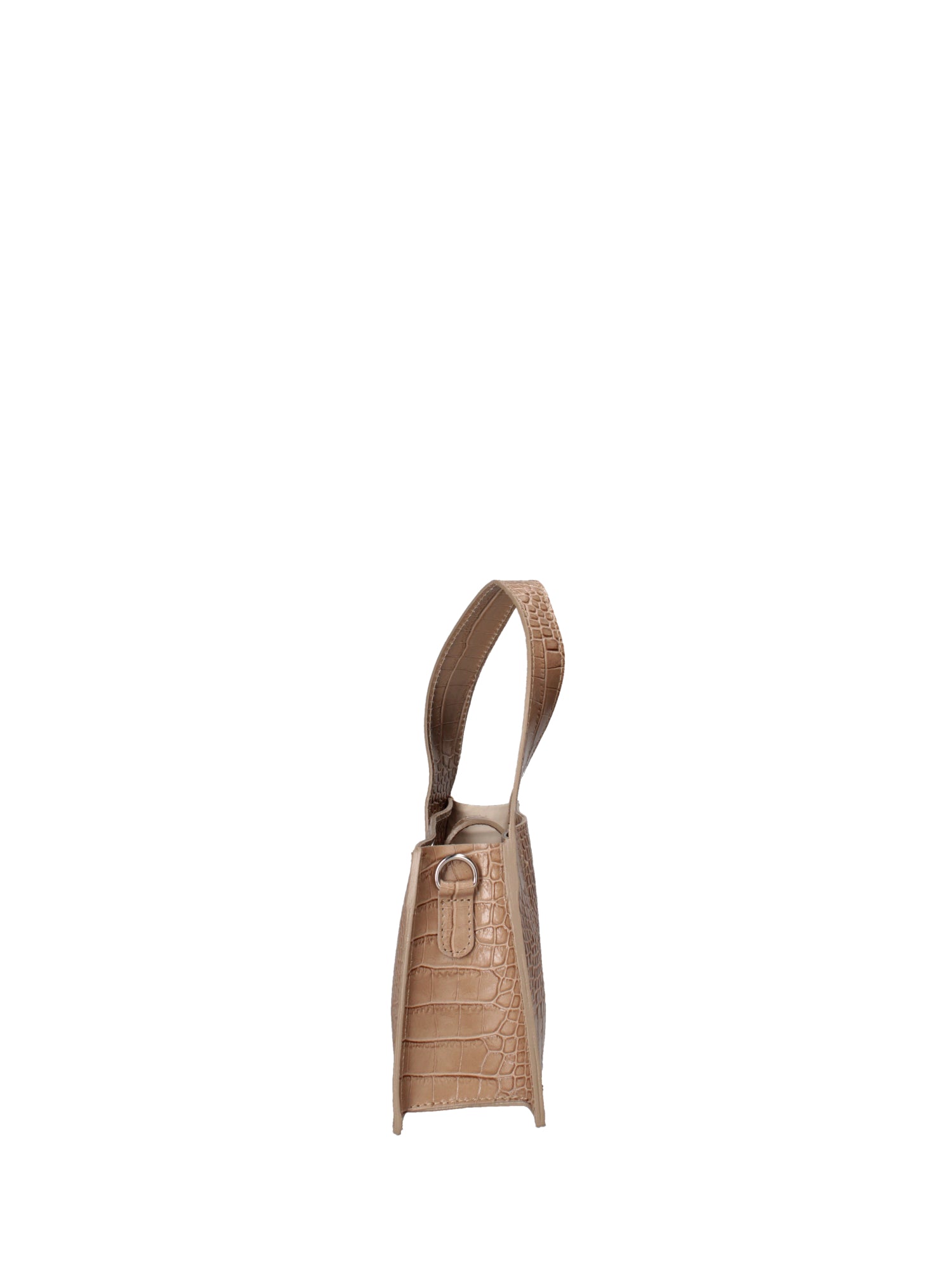 Borsa a mano da donna Vera pelle effetto cocco 07220-C05 TAUPE CHIARO Roberta Rossi