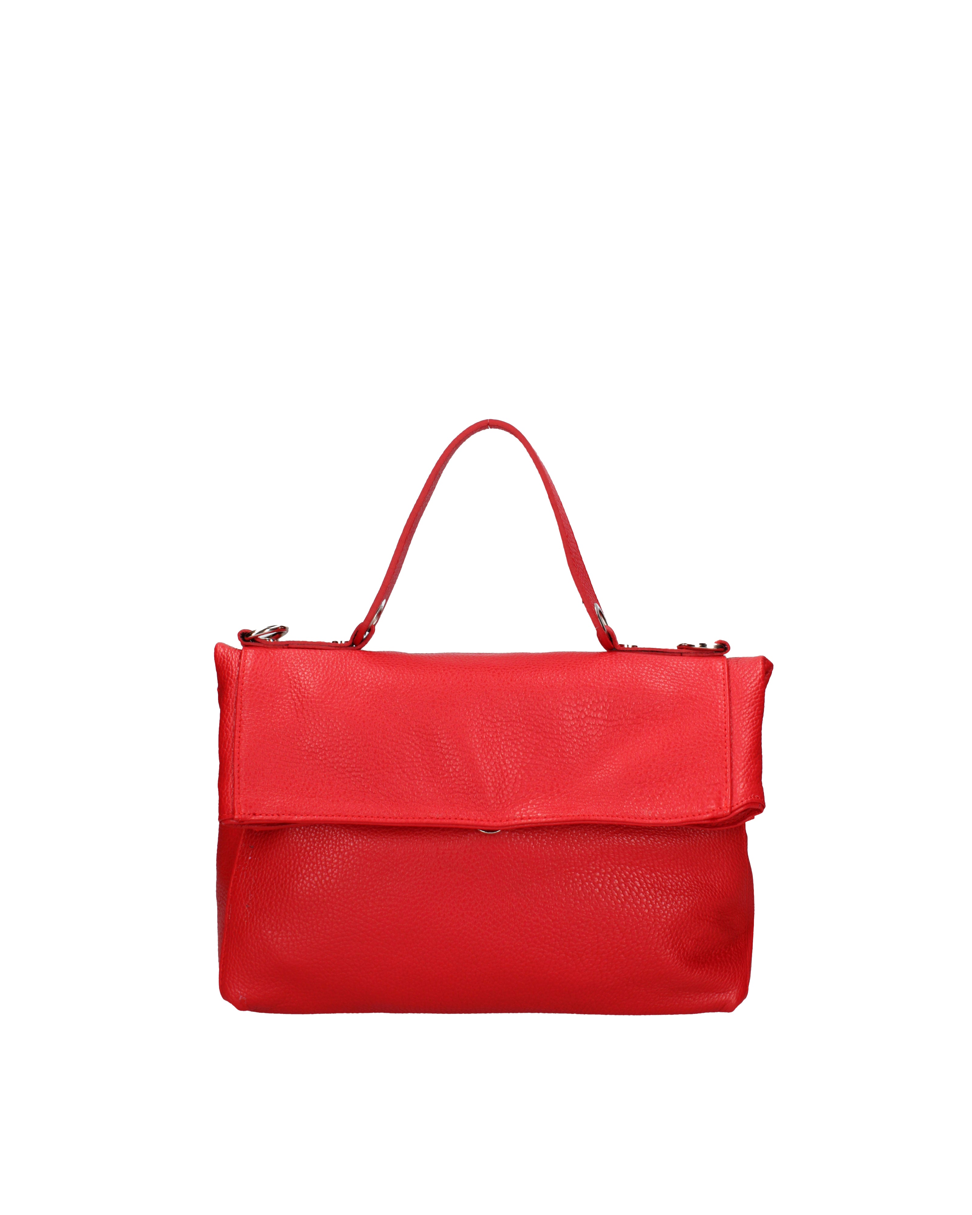 Borsa a spalla da donna Vera pelle 07159-D58 ROSSO FUOCO Viola Castellani