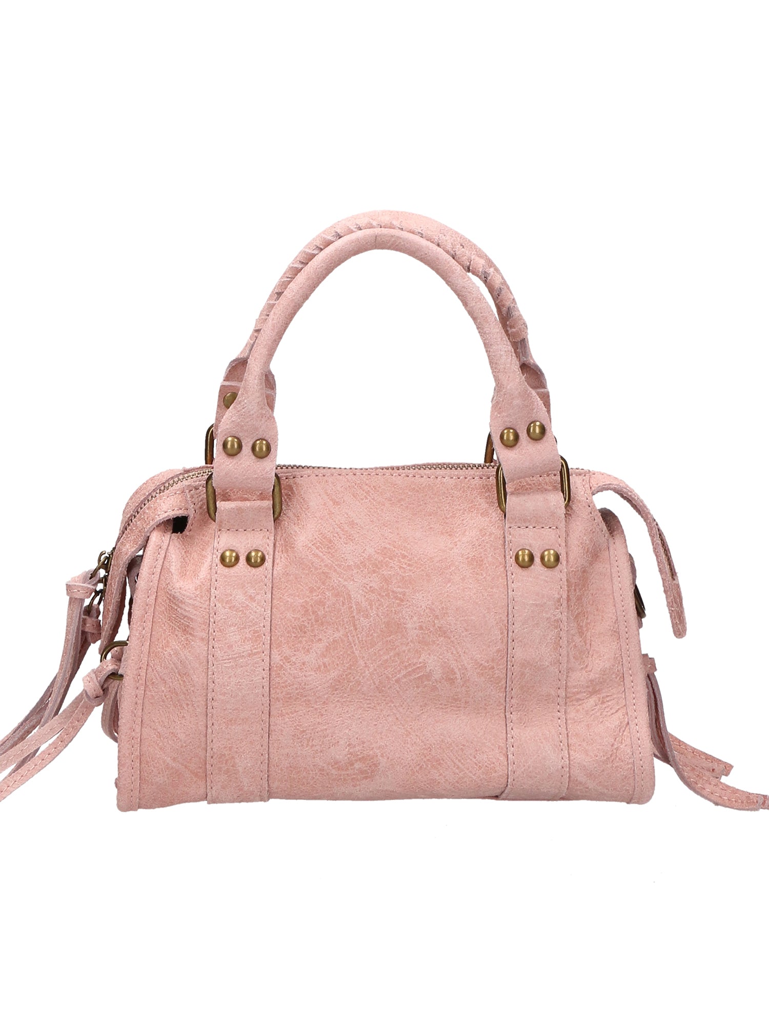Erisia Borsa a spalla da donna Vera pelle 06091-ROSA Gave Lux
