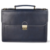 Dafne Borsa da lavoro unisex Vera pelle 7004-BLU Gave Lux