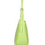 Borsa a spalla da donna Misto pelle e tessuto 07157-D12 VERDE Roberta Rossi