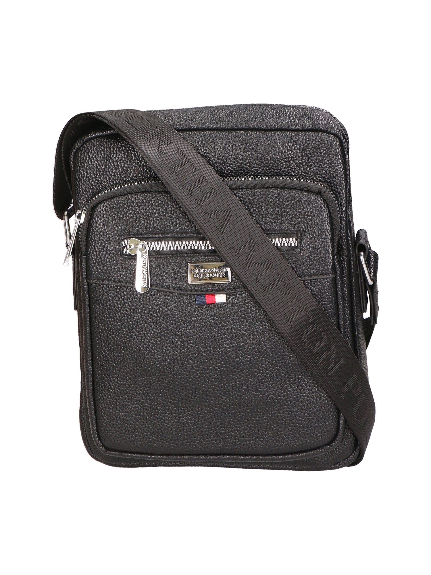 Borsa a tracolla uomo 100% pelle PU PCL3024-BLACK Northampton Polo Club