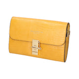 Hope Borsa a mano da donna Made in Italy Vera pelle 734-LU36 SENAPE Viola Castellani