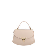 Borsa a mano da donna 100% vera pelle 07202-P 603 TAUPE CHIARO Roberta Rossi