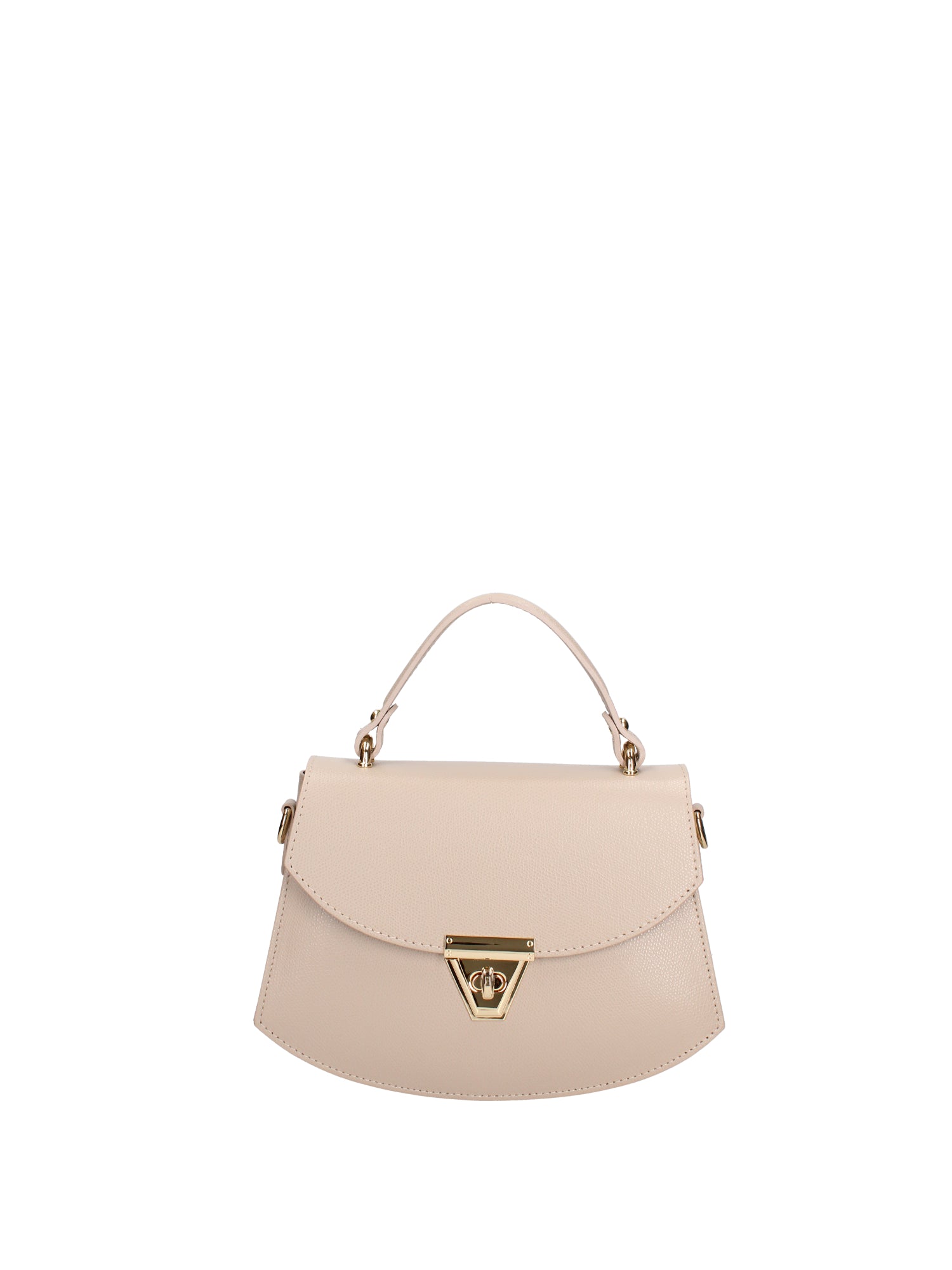 Borsa a mano da donna 100% vera pelle 07202-P 603 TAUPE CHIARO Roberta Rossi